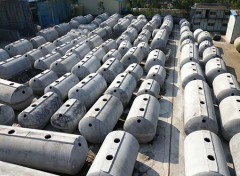 混凝土成品化糞池廠區(qū)一角